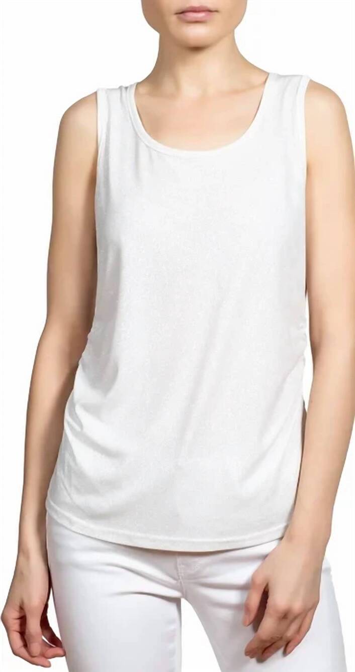 NEW BEREK glitter glam tank top in white